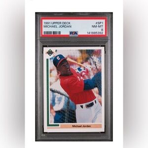 1991 UPPER DECK #SP1 MICHAEL JORDAN PSA 8 NM-MT